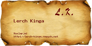Lerch Kinga névjegykártya