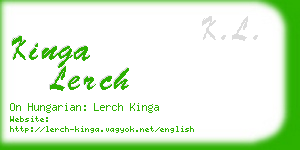 kinga lerch business card